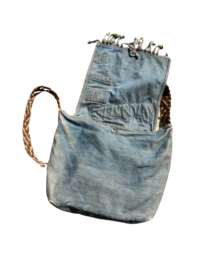 Dolce & Gabbana Denim Crossbody Patches Bag