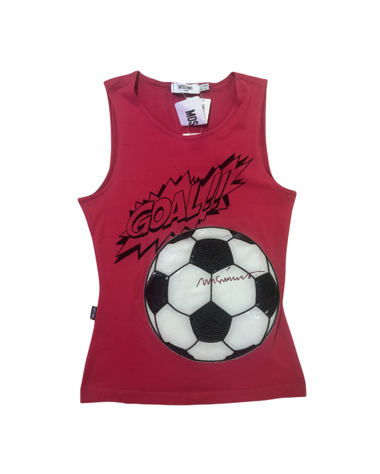 Moschino “Goal!!” Soccer Ball Tank Top