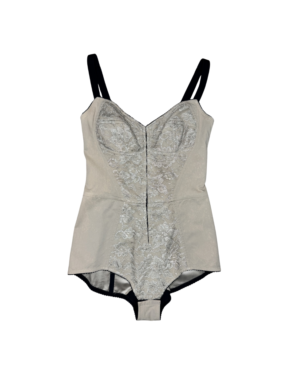 Dolce & Gabbana Beige Lace Detailed Bodysuit