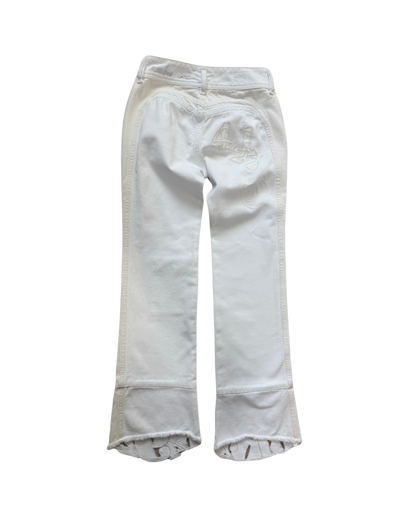 Diesel White & Cream Number Jeans