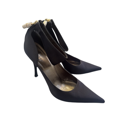 Gucci by Tom Ford Black Satin Pumps