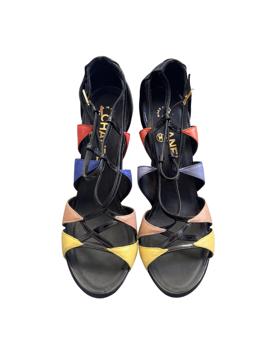 Chanel Multicolor Sandal Heels (Sample Piece)