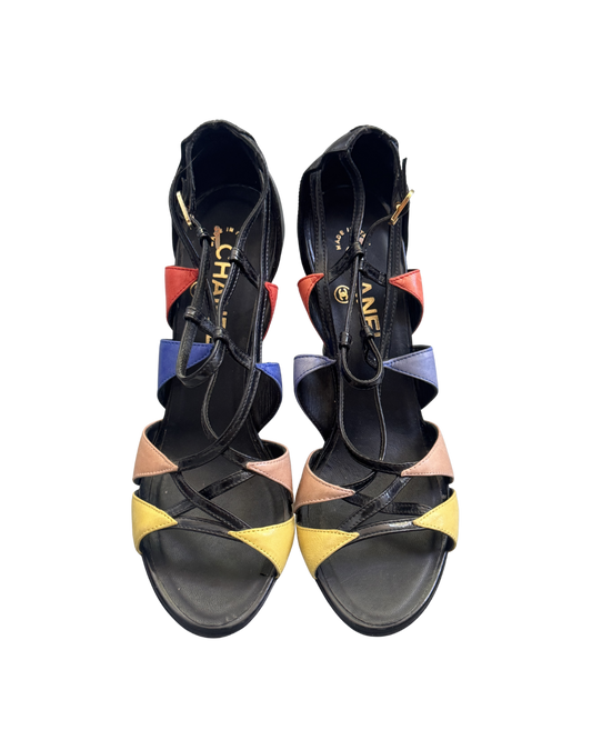 Chanel Multicolor Sandal Heels (Sample Piece)