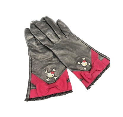 Anna Sui Leather Hello Kitty Leather Gloves
