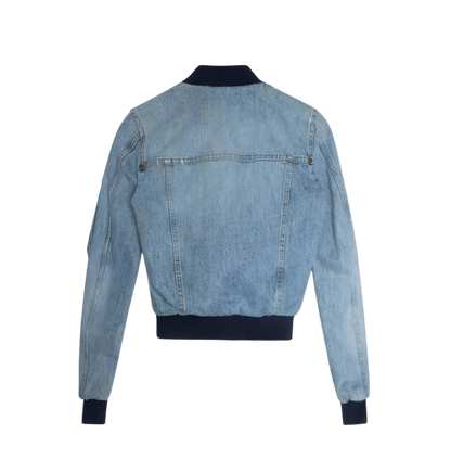 Dolce & Gabbana Cropped Denim Bomber Jacket