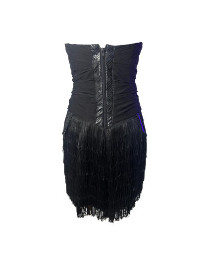 Dsquared² Corseted Fringe Mini Dress