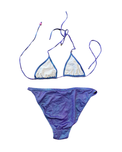 Dolce & Gabbana Blue Iridescent Bikini w/ Matching Shorts