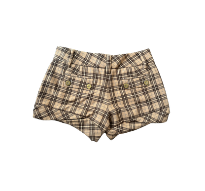Dolce & Gabbana Plaid Mini Wool Shorts