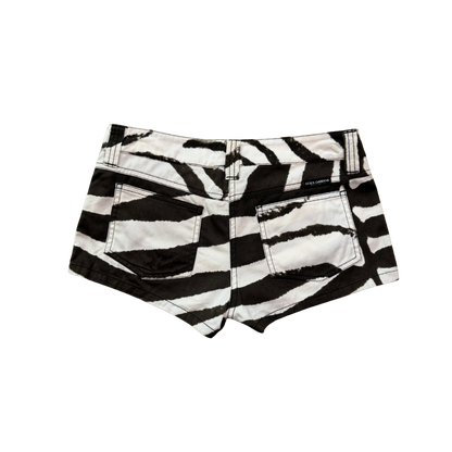 Dolce & Gabbana Brown Zebra Mini Shorts