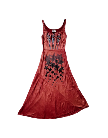 Jean Paul Gaultier ‘Cruella’ Red Metallic Maxi Dress
