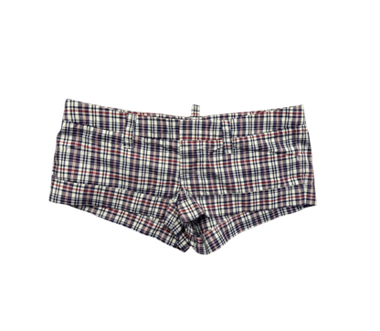Dsquared² Gingham Micro Mini Shorts