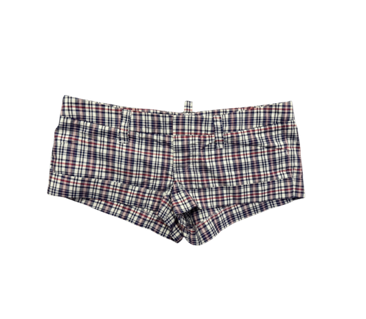 Dsquared² Gingham Micro Mini Shorts