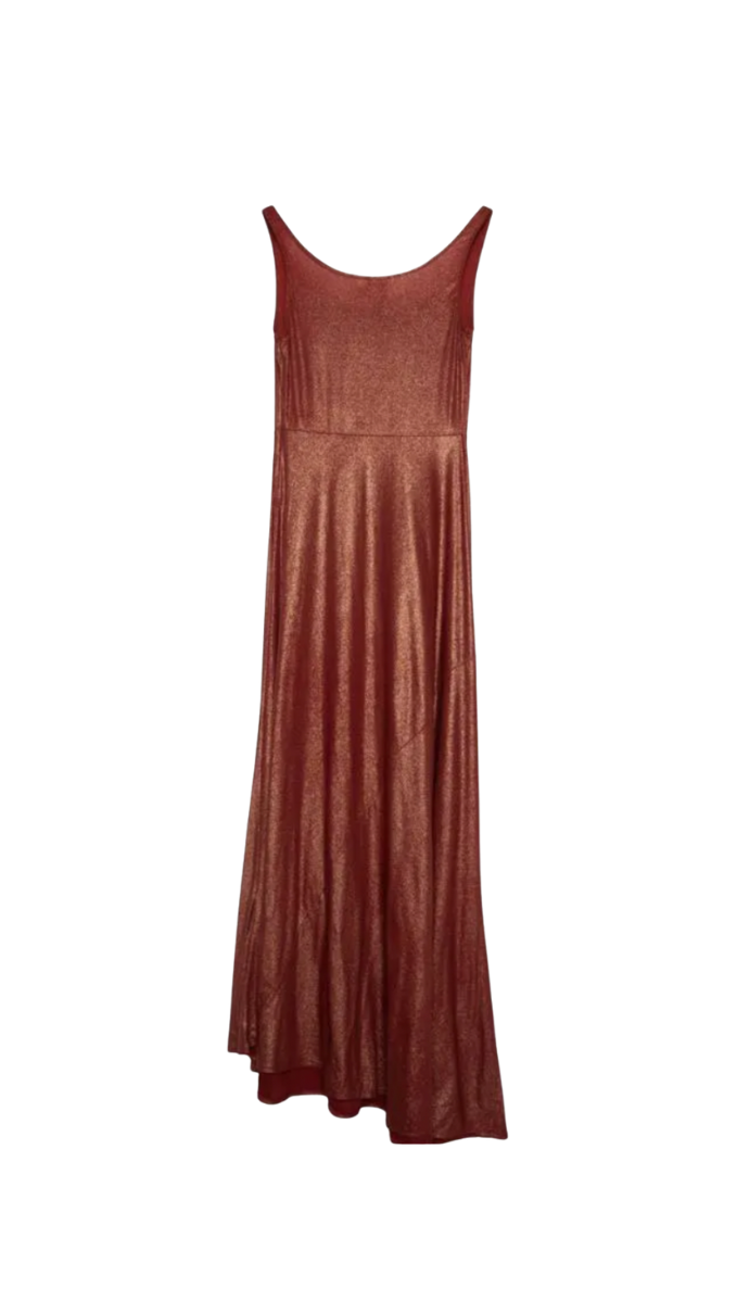 Jean Paul Gaultier ‘Cruella’ Red Metallic Maxi Dress