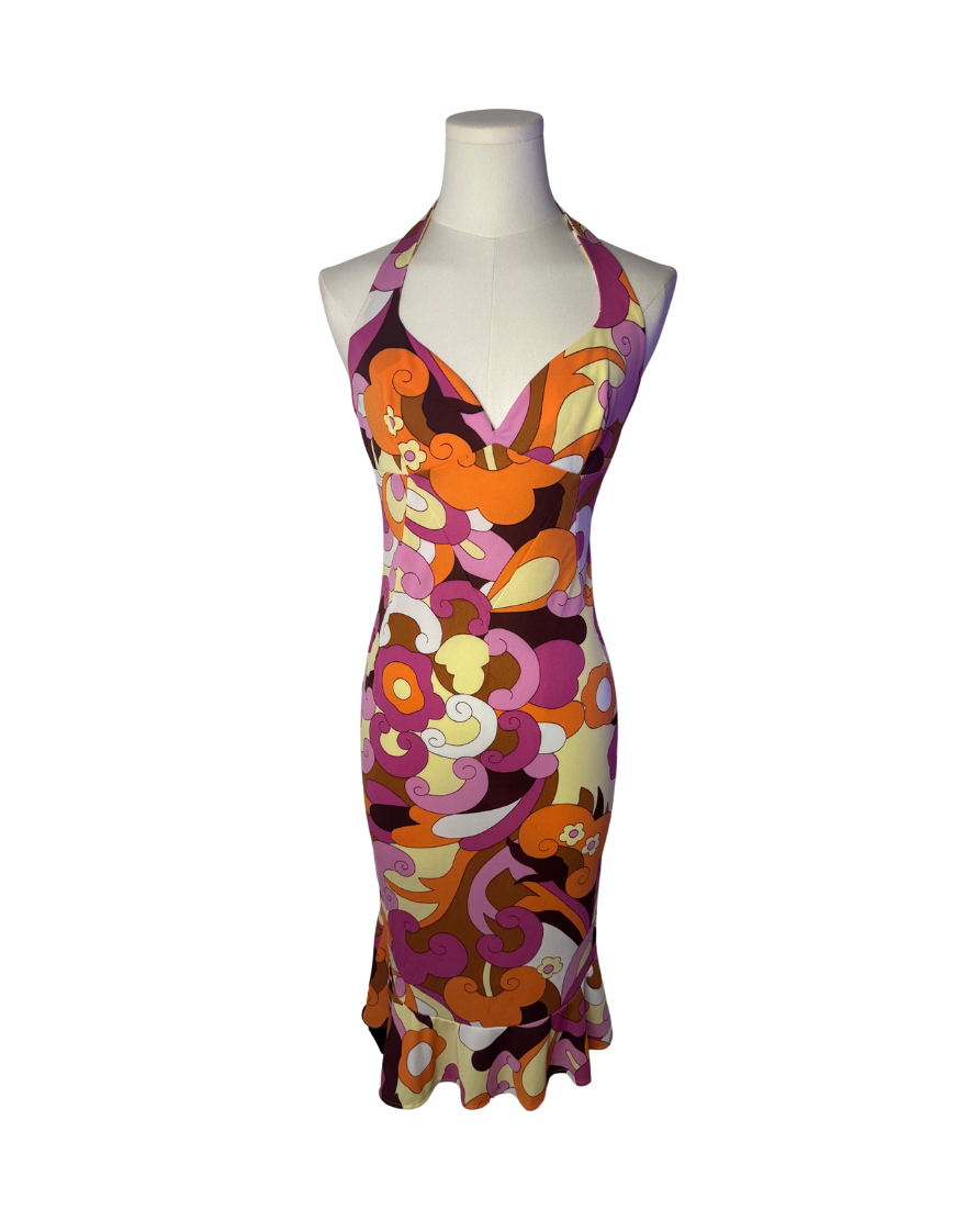 Dolce & Gabbana Floral Halter Midi Dress