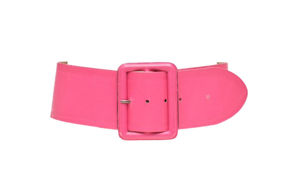 Saint Laurent Thick Pink Leather Belt
