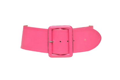 Saint Laurent Thick Pink Leather Belt
