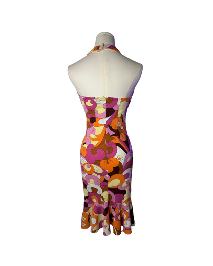 Dolce & Gabbana Floral Halter Midi Dress