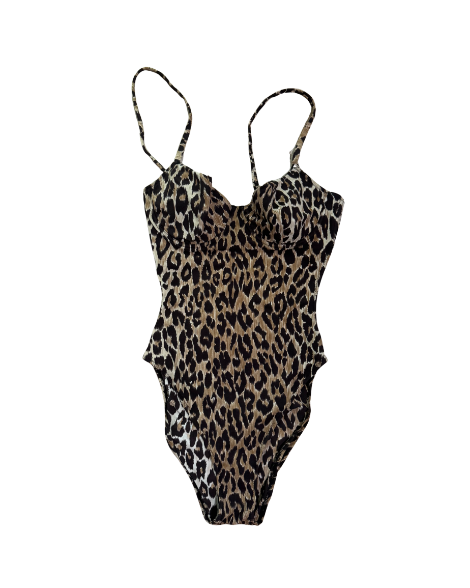 Dolce & Gabbana Backless Leopard One Piece Swimsuit