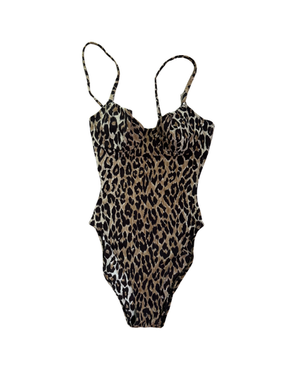 Dolce & Gabbana Backless Leopard One Piece Swimsuit