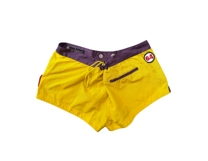Dsquared² Yellow and Purple Mini Shorts