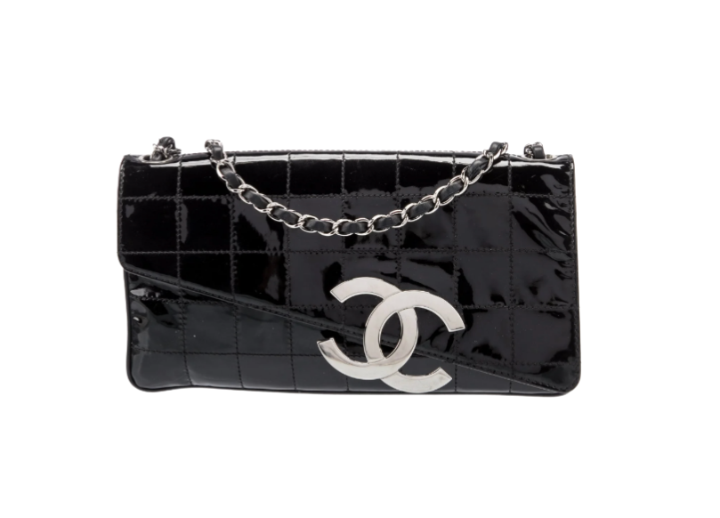 Chanel by Karl Lagerfeld Patent Leather Diagonal CC Flap Bag