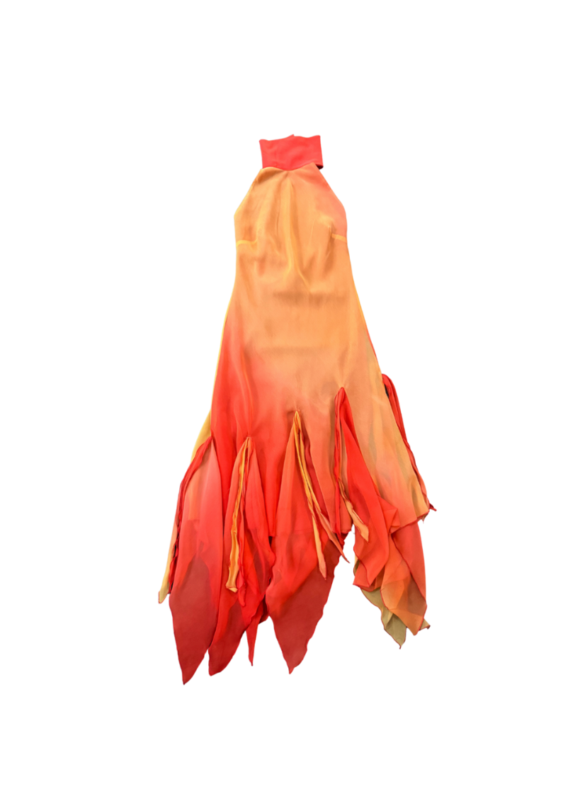 Claudia Cooper Ombre Halter Neck Maxi Dress