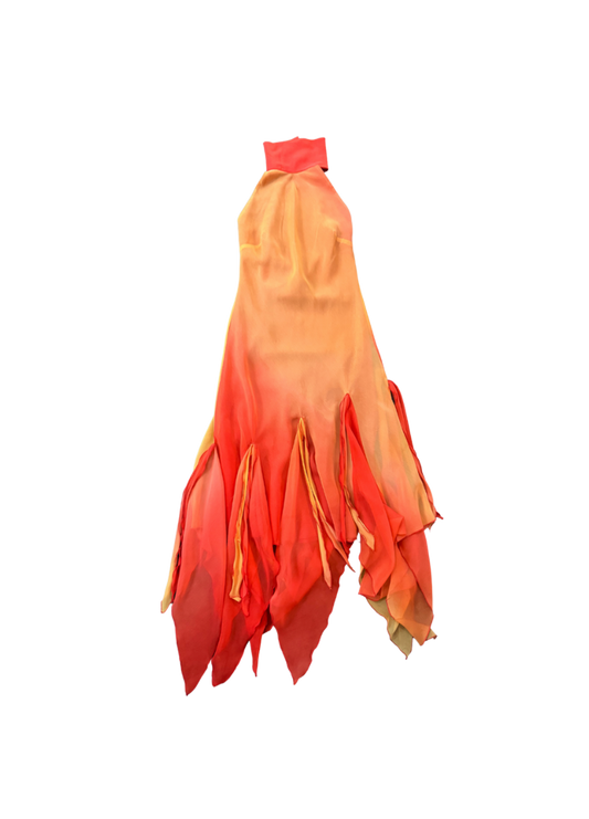 Claudia Cooper Ombre Halter Neck Maxi Dress