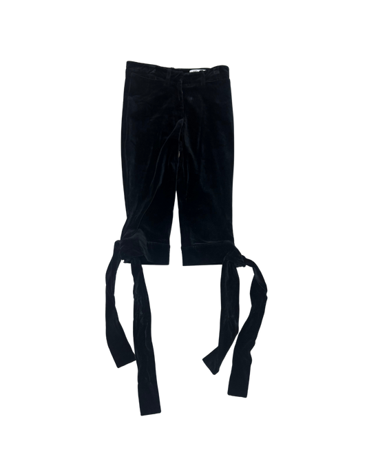 Yves Saint Laurent Velvet Tie Capri Pants