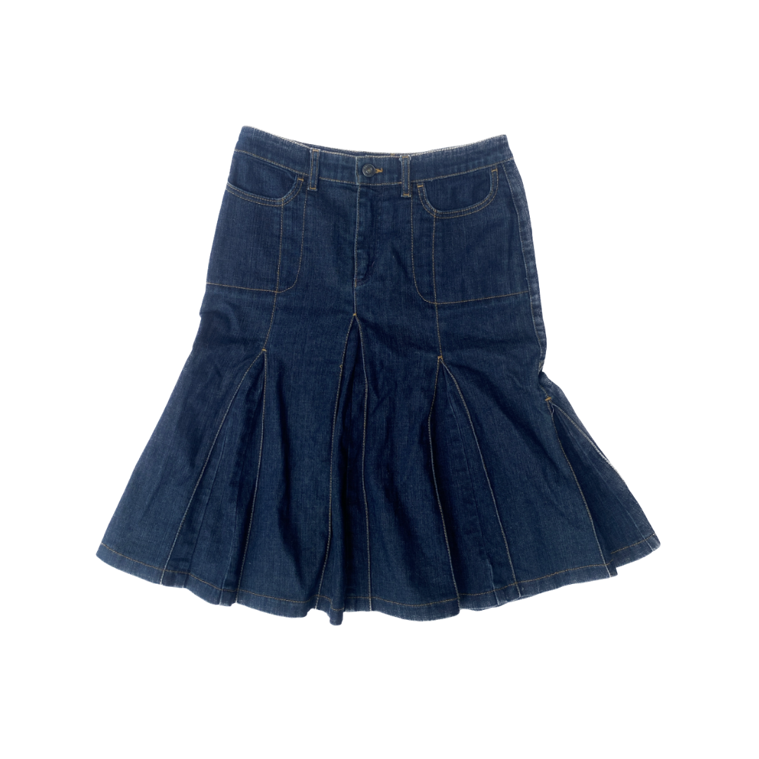 Moschino Jeans Denim Butterfly Trumpet Skirt