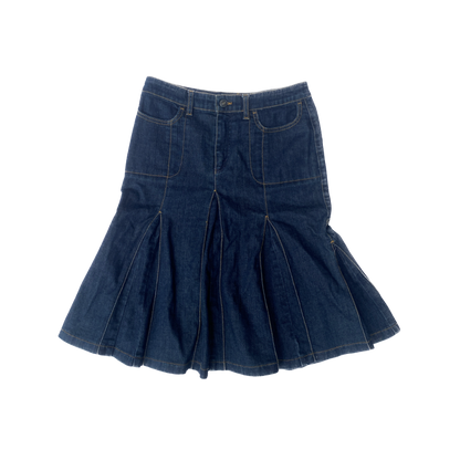 Moschino Jeans Denim Butterfly Trumpet Skirt