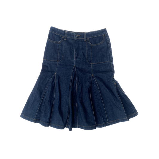 Moschino Jeans Denim Butterfly Trumpet Skirt