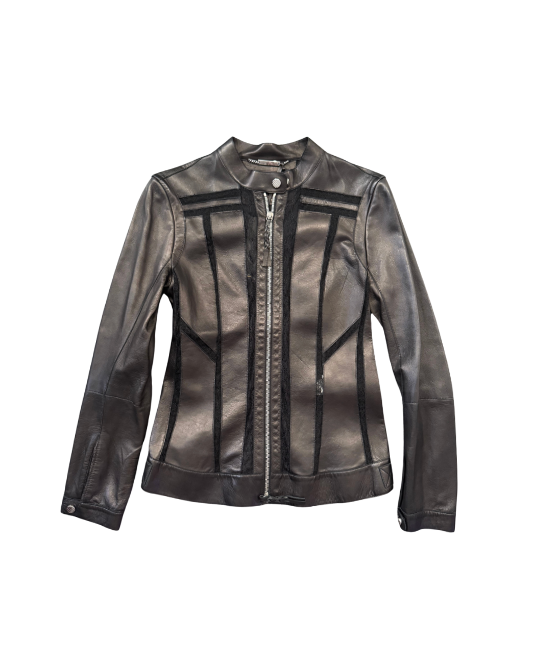 Roberto Cavalli Black Leather Jacket