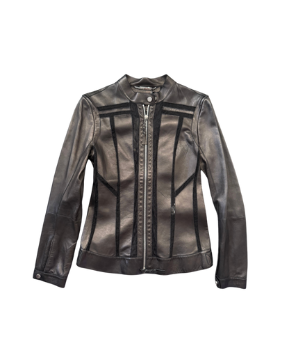 Roberto Cavalli Black Leather Jacket