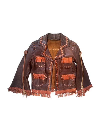Dsquared² Brown Leather Detailed Jacket