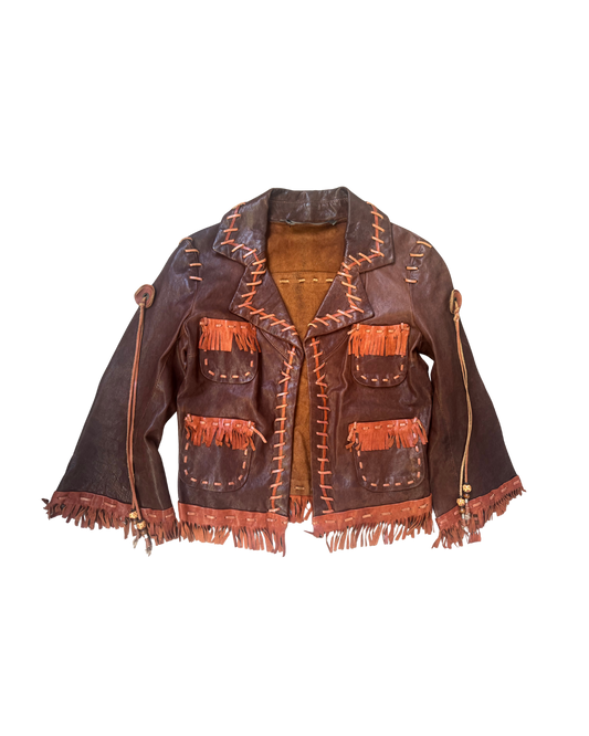 Dsquared² Brown Leather Detailed Jacket