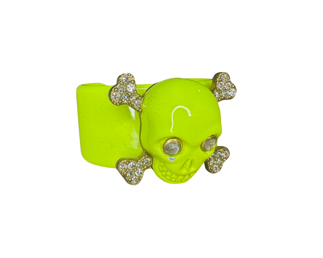 Blugirl Yellow Skull Bangle Bracelet
