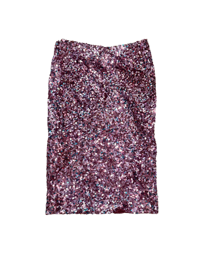 Dolce & Gabbana Pink Sequin Midi Skirt