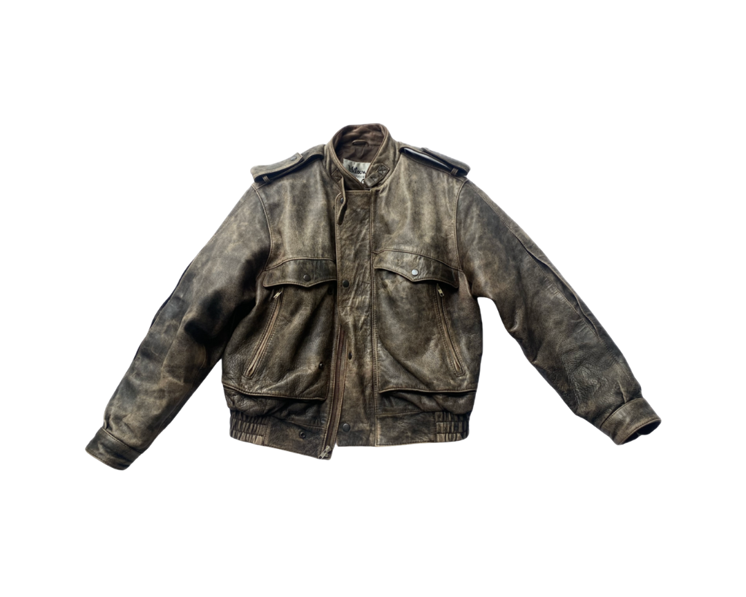 Wilsons Leather Brown Distressed Jacket