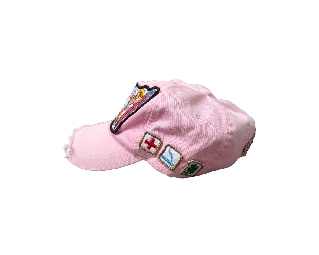 Dsquared² Pink Cutoff “Camp Milan” Baseball Hat