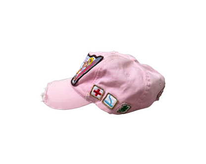 Dsquared² Pink Cutoff “Camp Milan” Baseball Hat