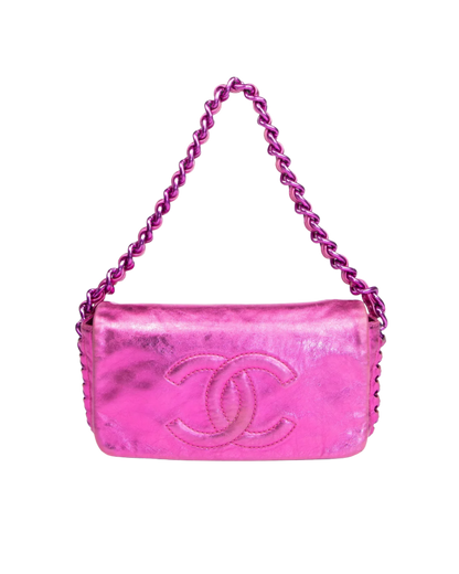 Chanel Pink Metallic Flap Bag