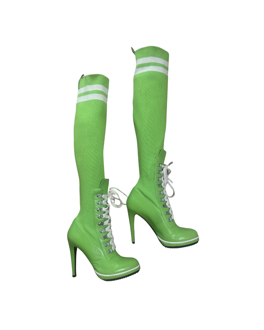 Moschino x H&M Neon Green Boots