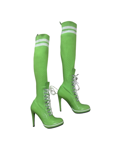Moschino x H&M Neon Green Boots
