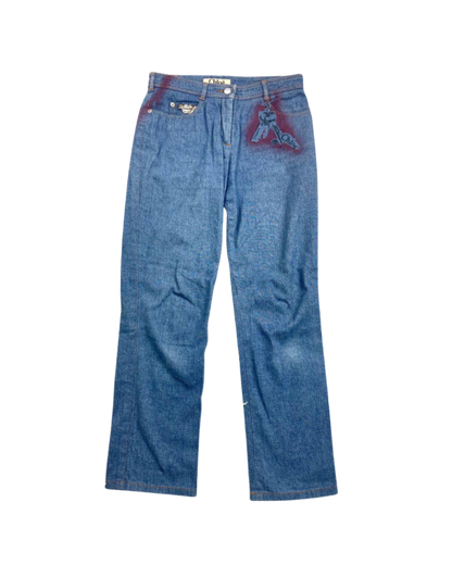 Chloé Handprint Graffiti Jeans