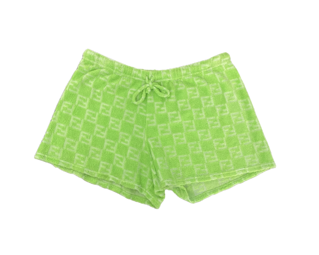 Fendi Terry Cloth Logo Shorts