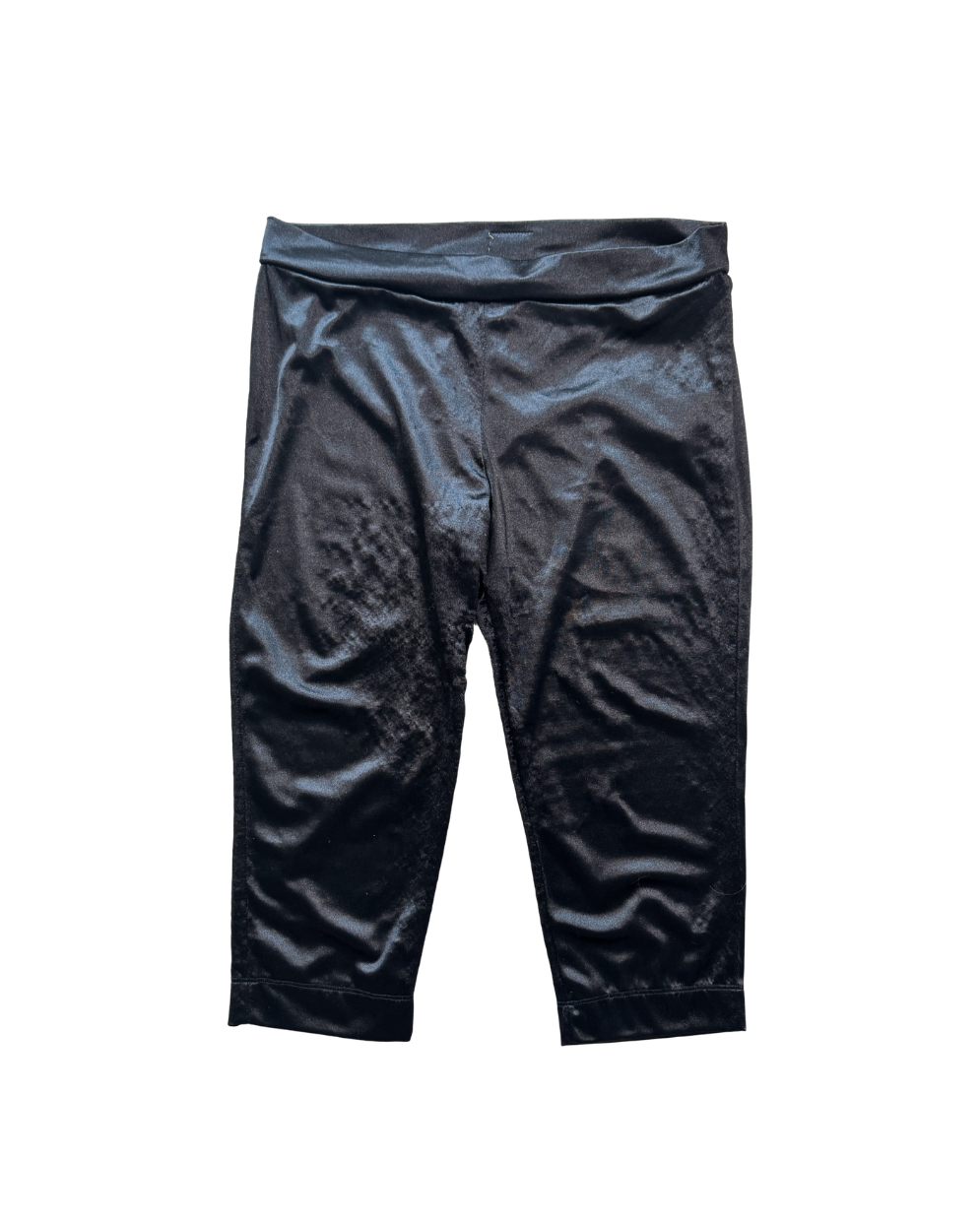 Dolce & Gabbana Black Shiny Capri Pants