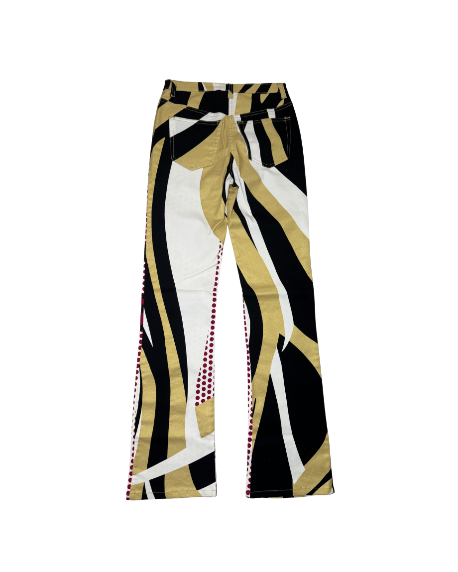 Iceberg Pop Art Rhinestone Embellished Jeans
