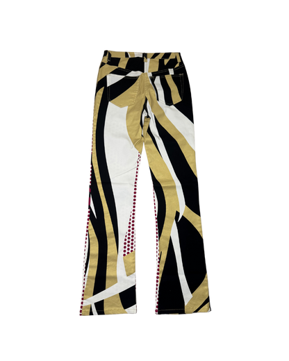 Iceberg Pop Art Rhinestone Embellished Jeans