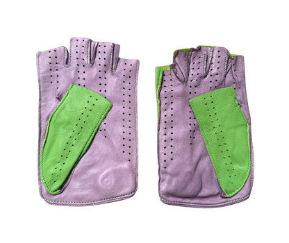 Dsquared² Purple & Green Fingerless Gloves