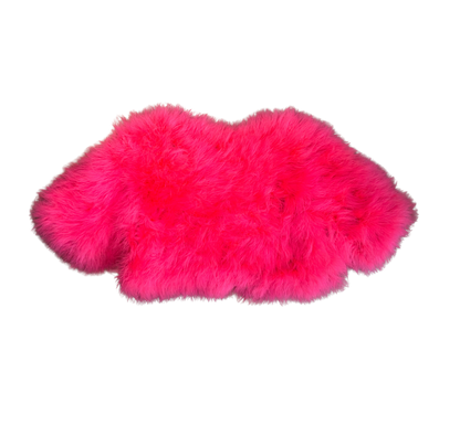 Sonia Rykiel Pink Marabou Feather Short Sleeve Jacket
